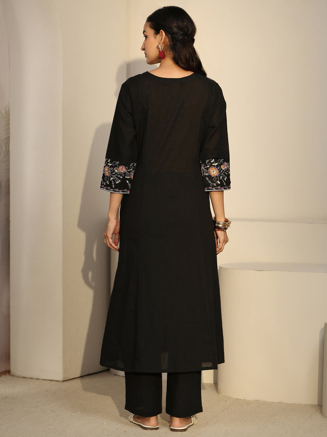  Libas Black Cotton Co-Ord Set 