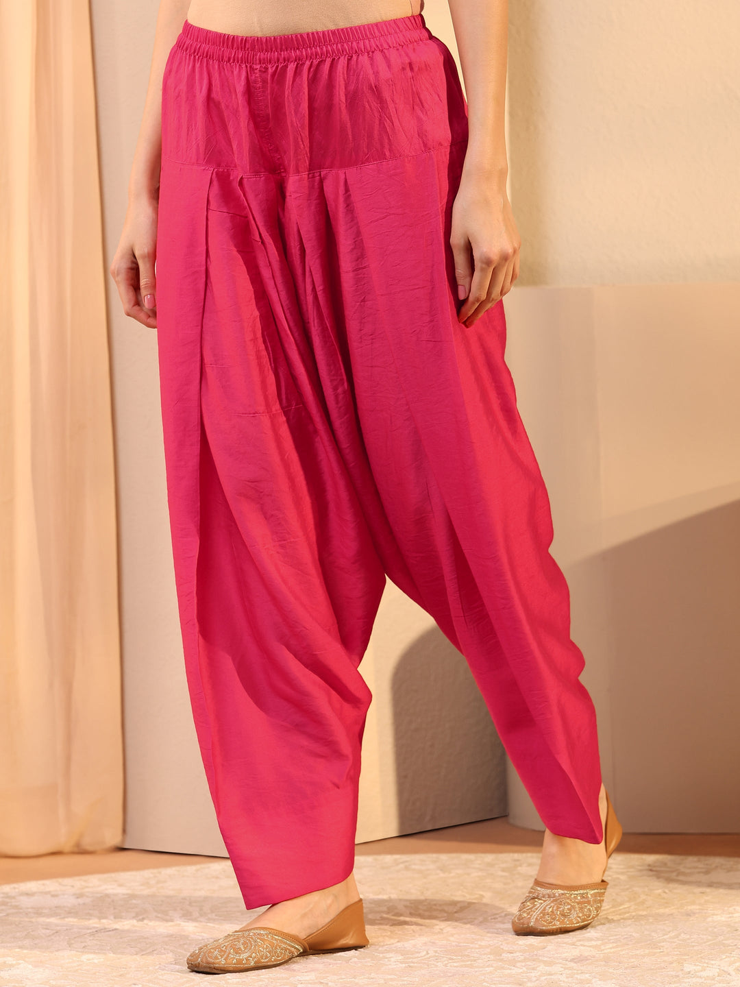  Pink Embellished Silk Blend Co-Ord Set 