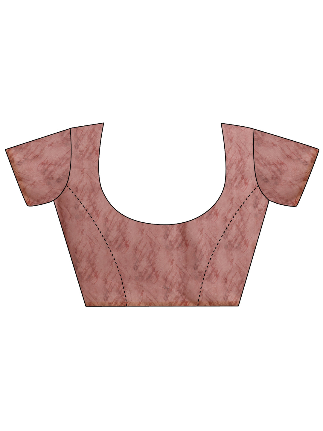  Brown Printed Silk Blend Saree With Unstitched Blouse Picece 