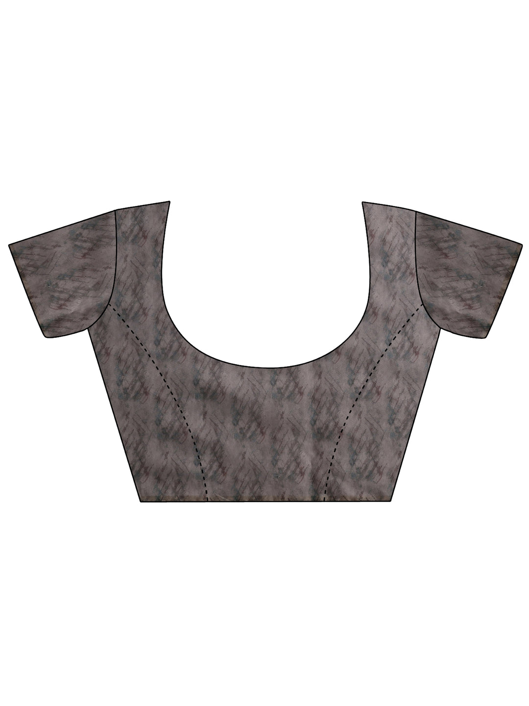  Black Printed Silk Blend Saree With Unstitched Blouse Picece 