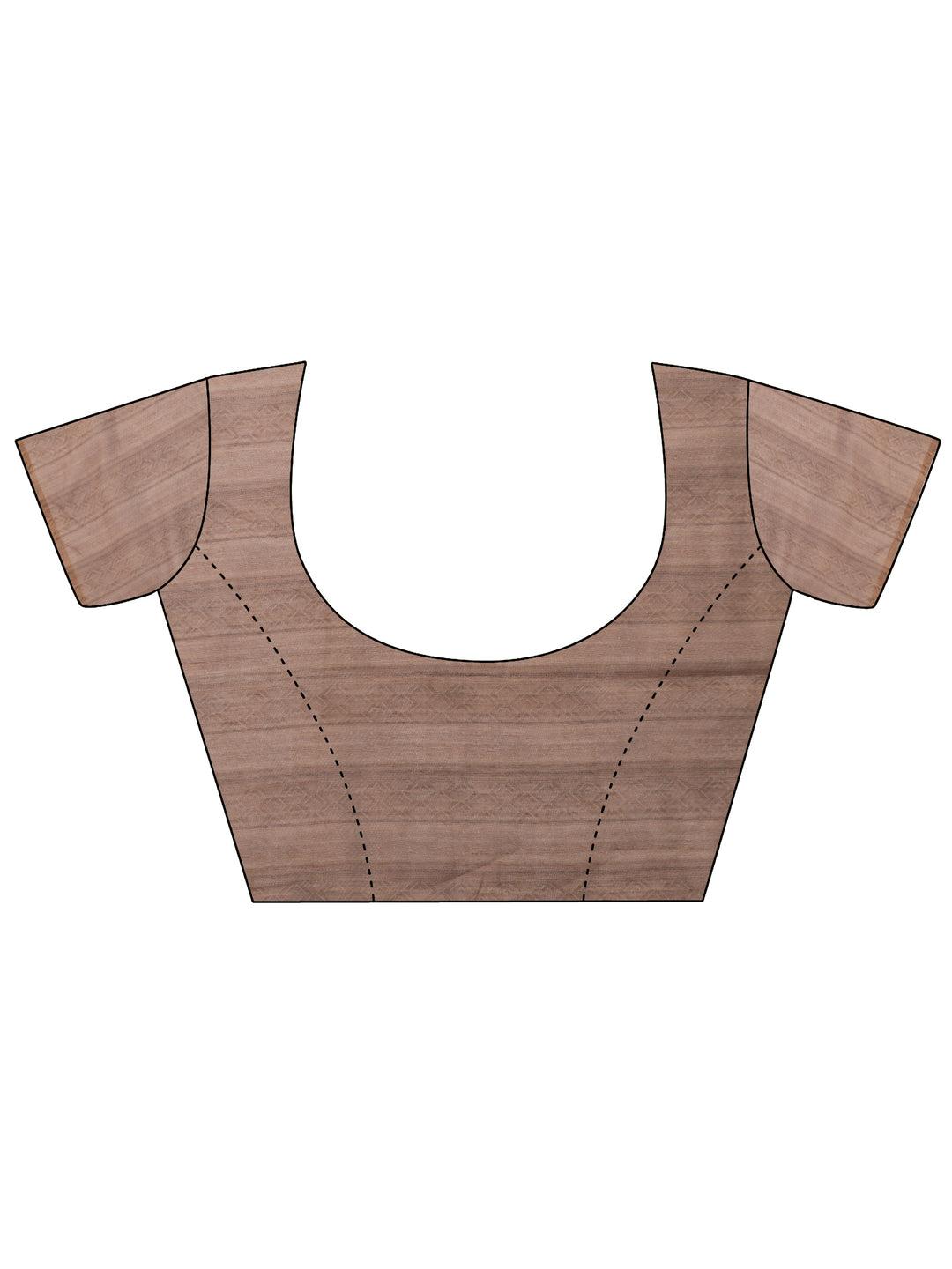  Beige Printed Silk Blend Saree With Unstitched Blouse Picece 