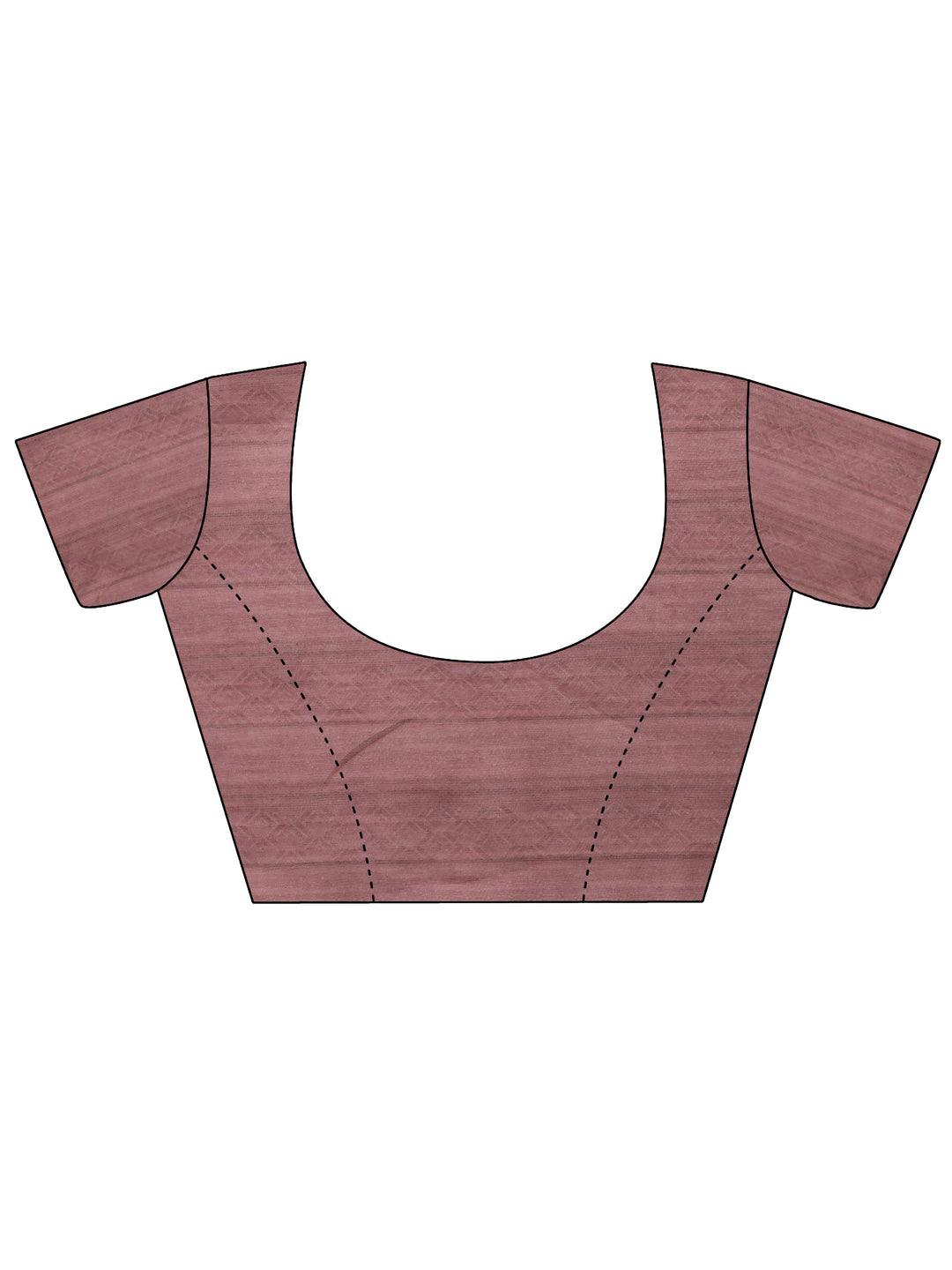  Peach Printed Silk Blend Saree With Unstitched Blouse Picece 