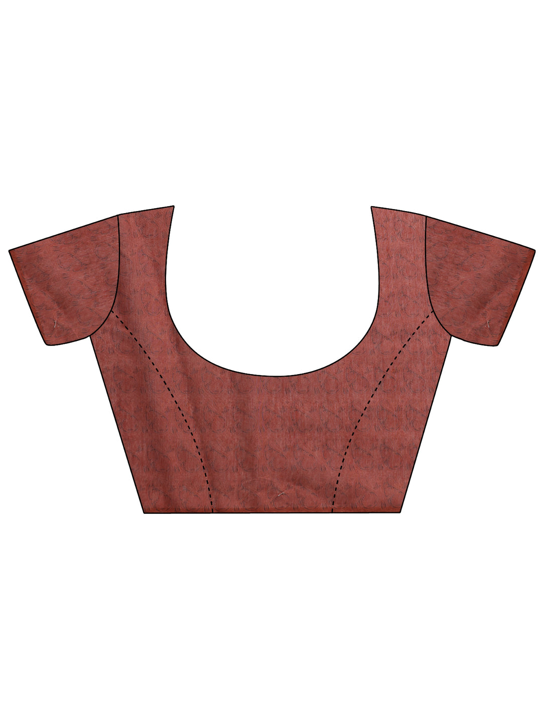  Maroon Printed Silk Blend Saree With Unstitched Blouse Piece 