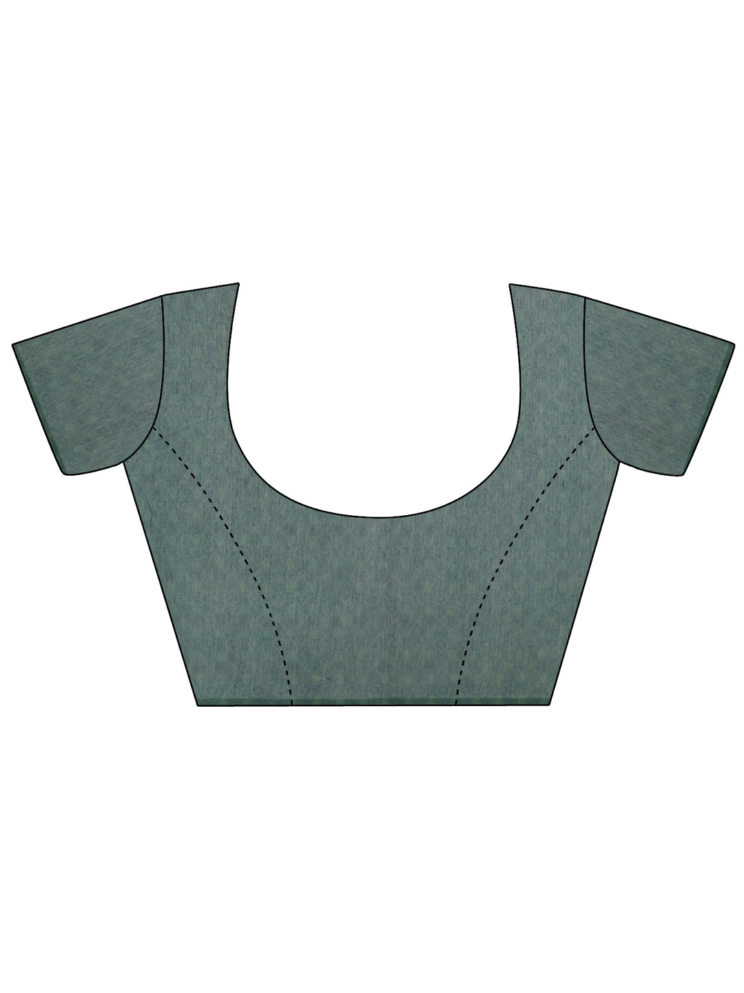  Green Printed Silk Blend Saree With Unstitched Blouse Picece 