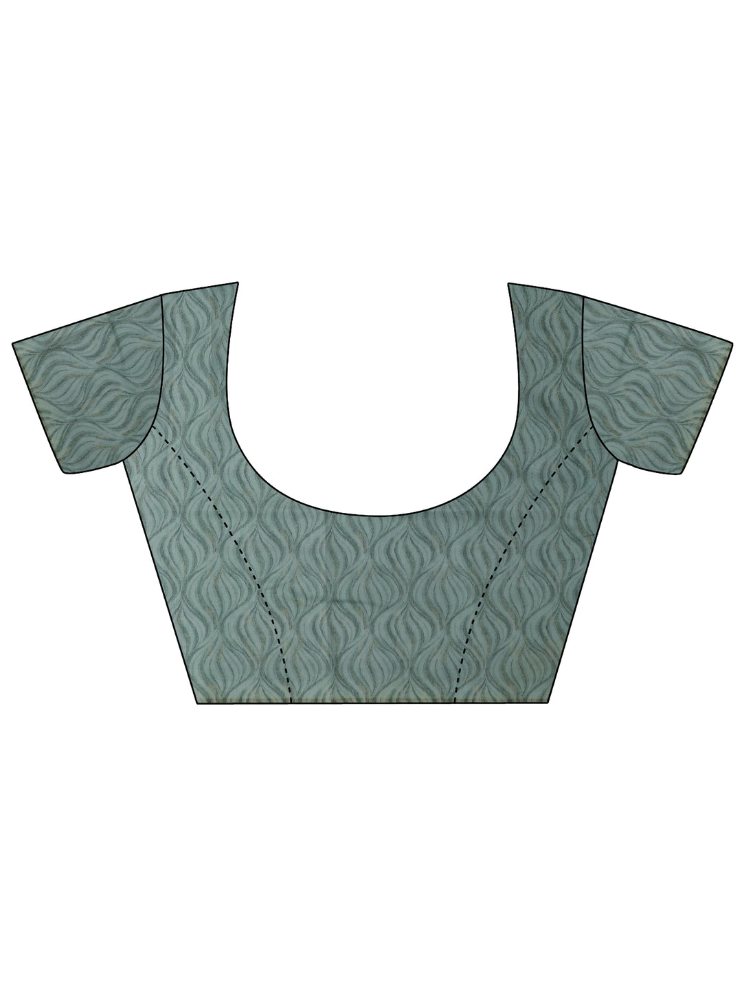  Green Printed Silk Blend Saree With Unstitched Blouse Piece 