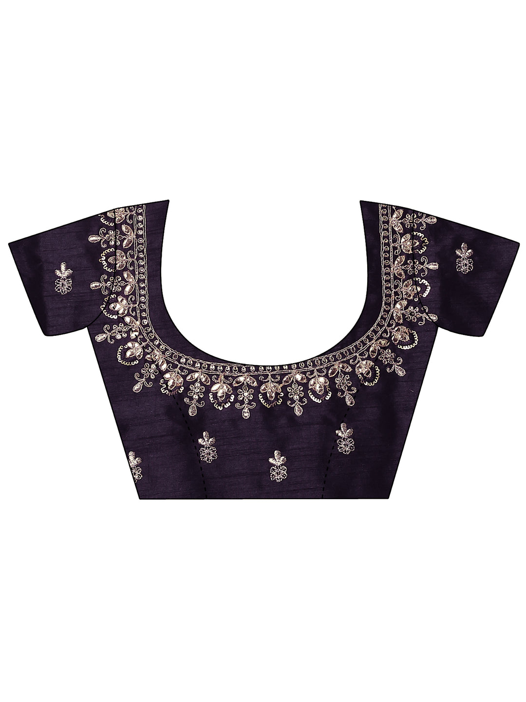  Purple Bandhani Printed Silk Blend Saree With Unstitched Blouse Piece 