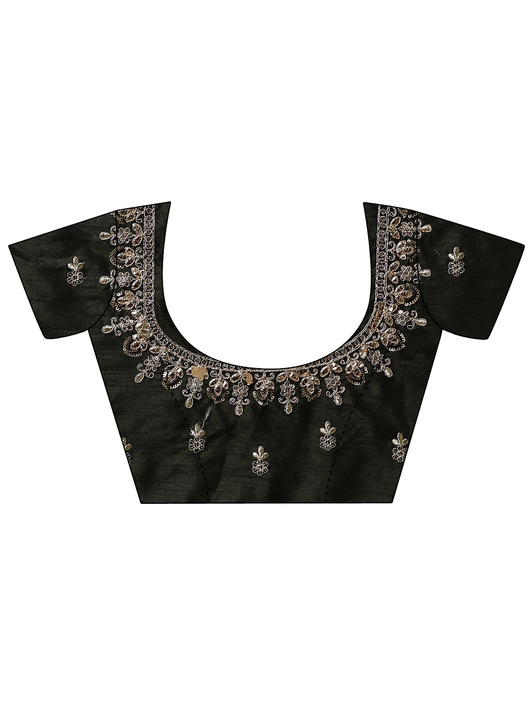  Green Bandhani Printed Silk Blend Saree With Unstitched Blouse Piece 