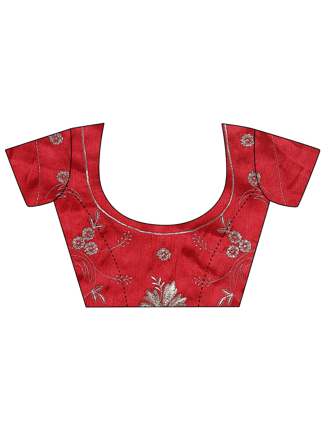  Green Solid Silk Blend Saree With Unstitched Blouse Piece 