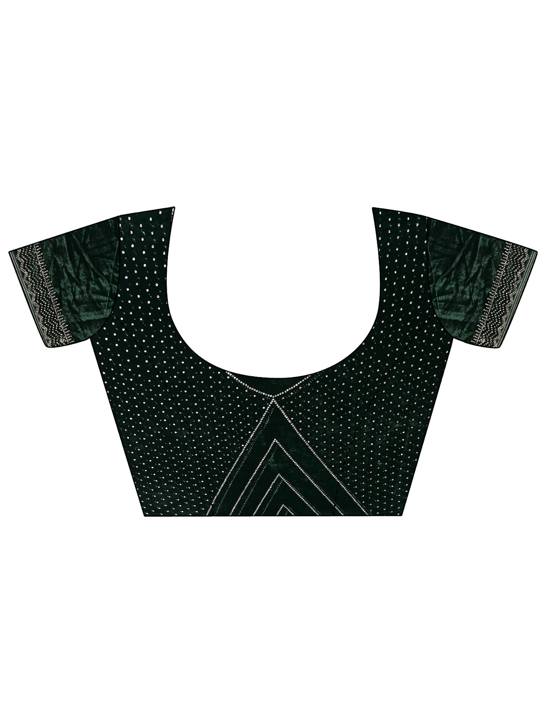  Green Solid Chiffon Saree With Unstitched Blouse Piece 