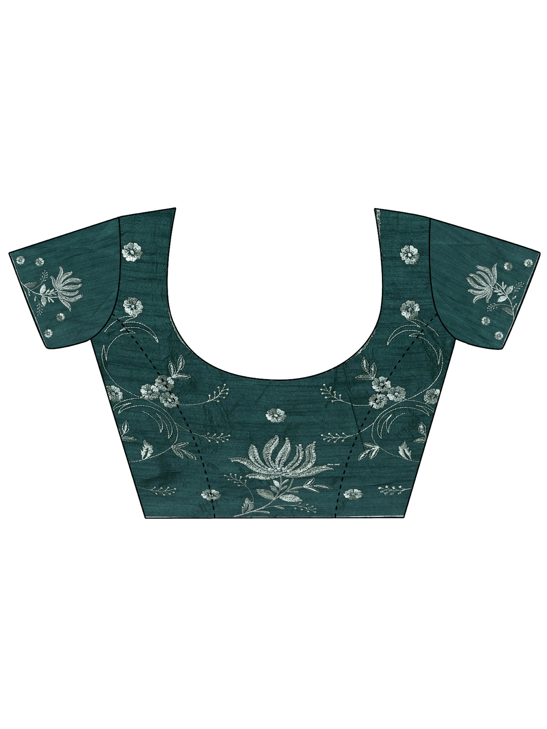  Green Solid Organza Saree With Unstitched Blouse Piece 