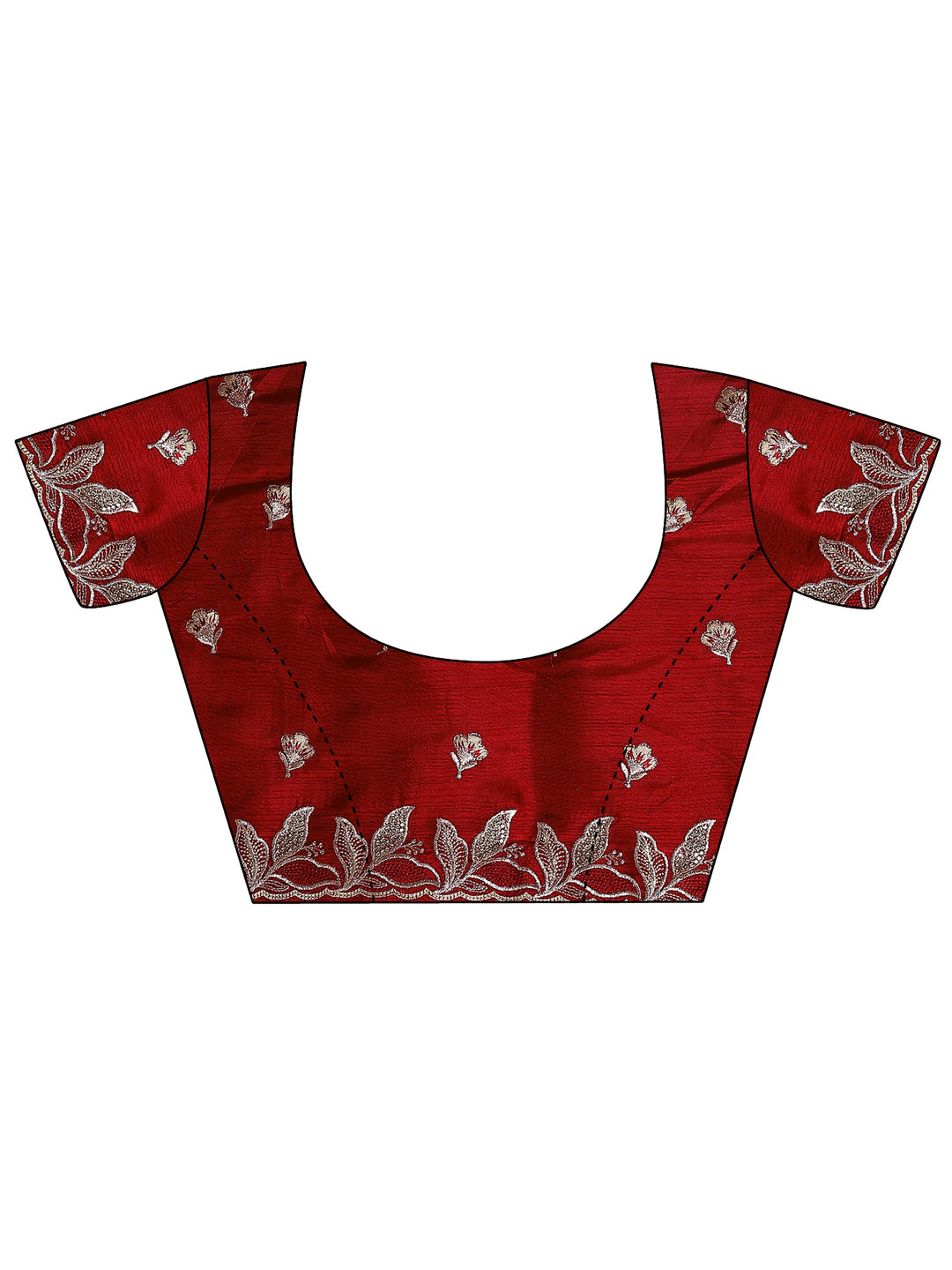  Beige Embroidered Organza Saree With Unstitched Blouse Piece 