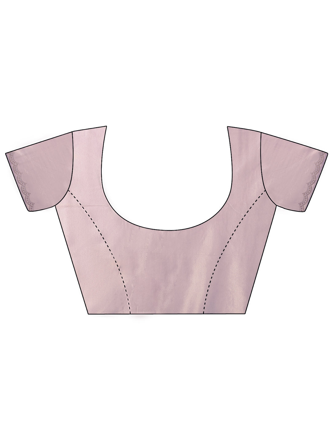  Lavender Embellished Nylon Saree With Unstitched Blouse Piece 