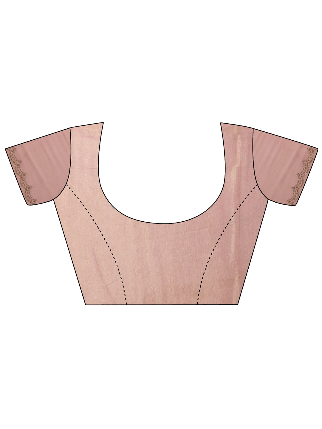  Coral Embellished Nylon Saree With Unstitched Blouse Piece 