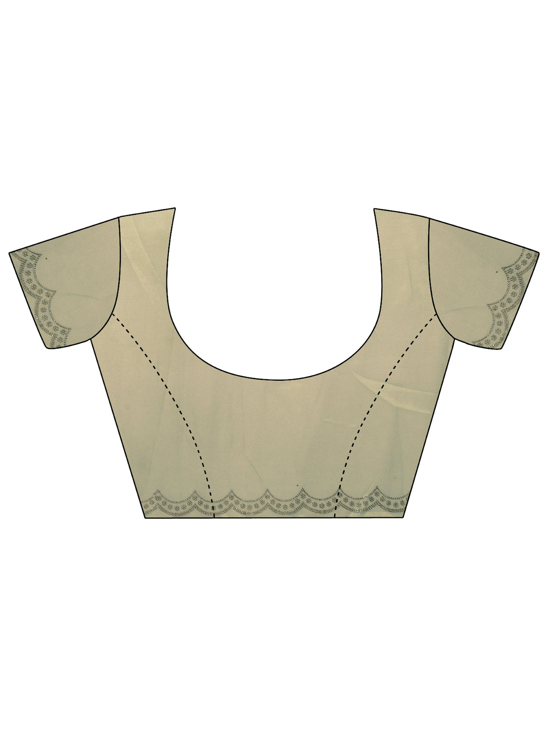  Green Embellished Nylon Saree With Unstitched Blouse Piece 