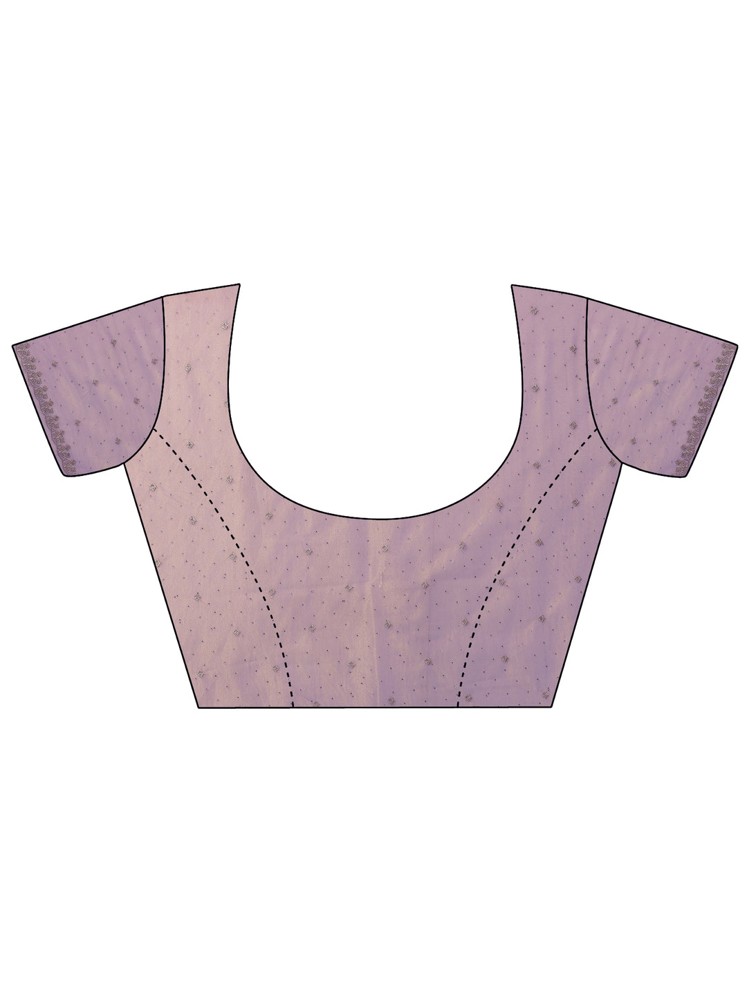  Lavender Embellished Nylon Saree With Unstitched Blouse Piece 