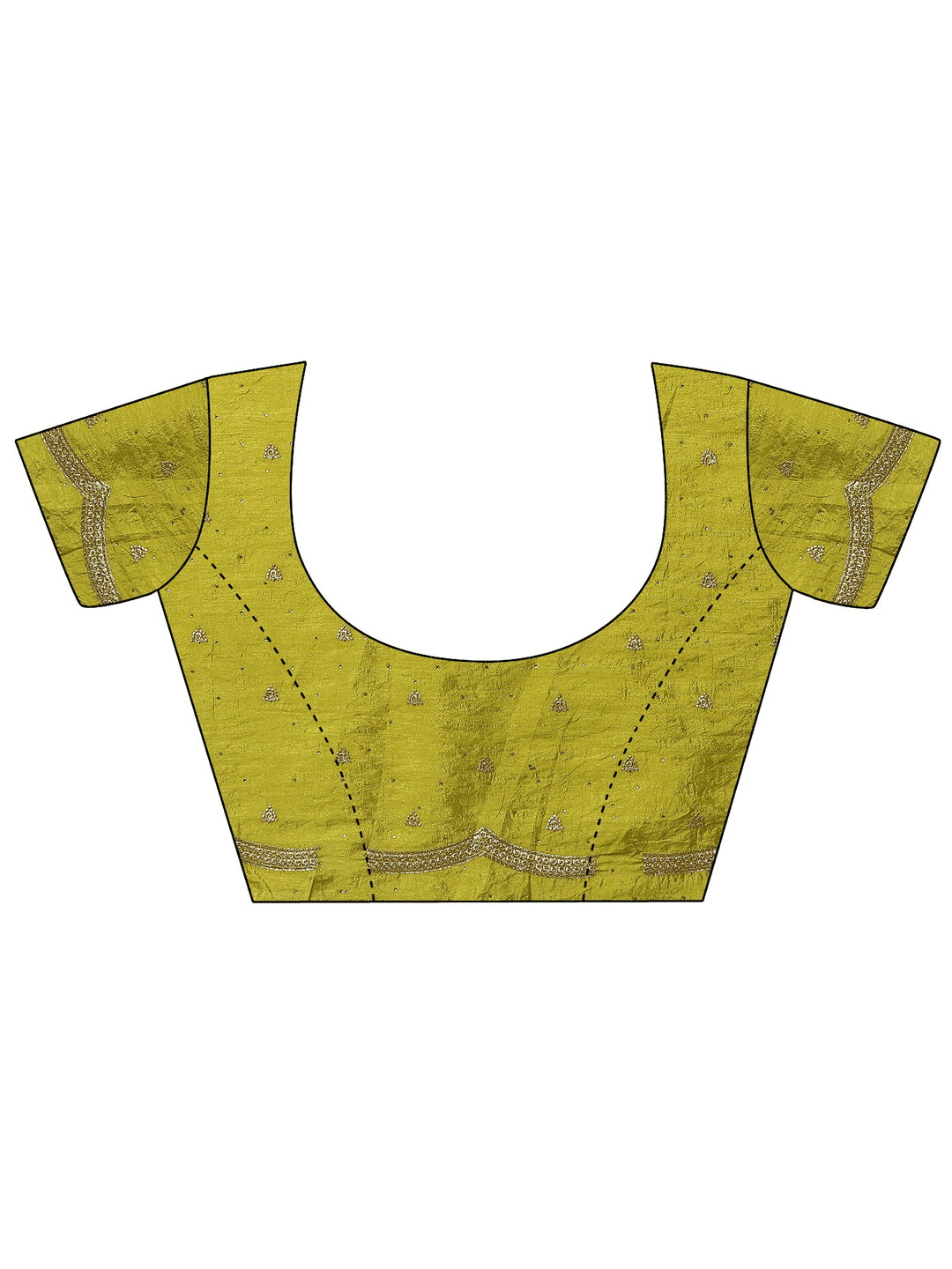  Green Embellished Silk Blend Saree With Unstitched Blouse Piece 