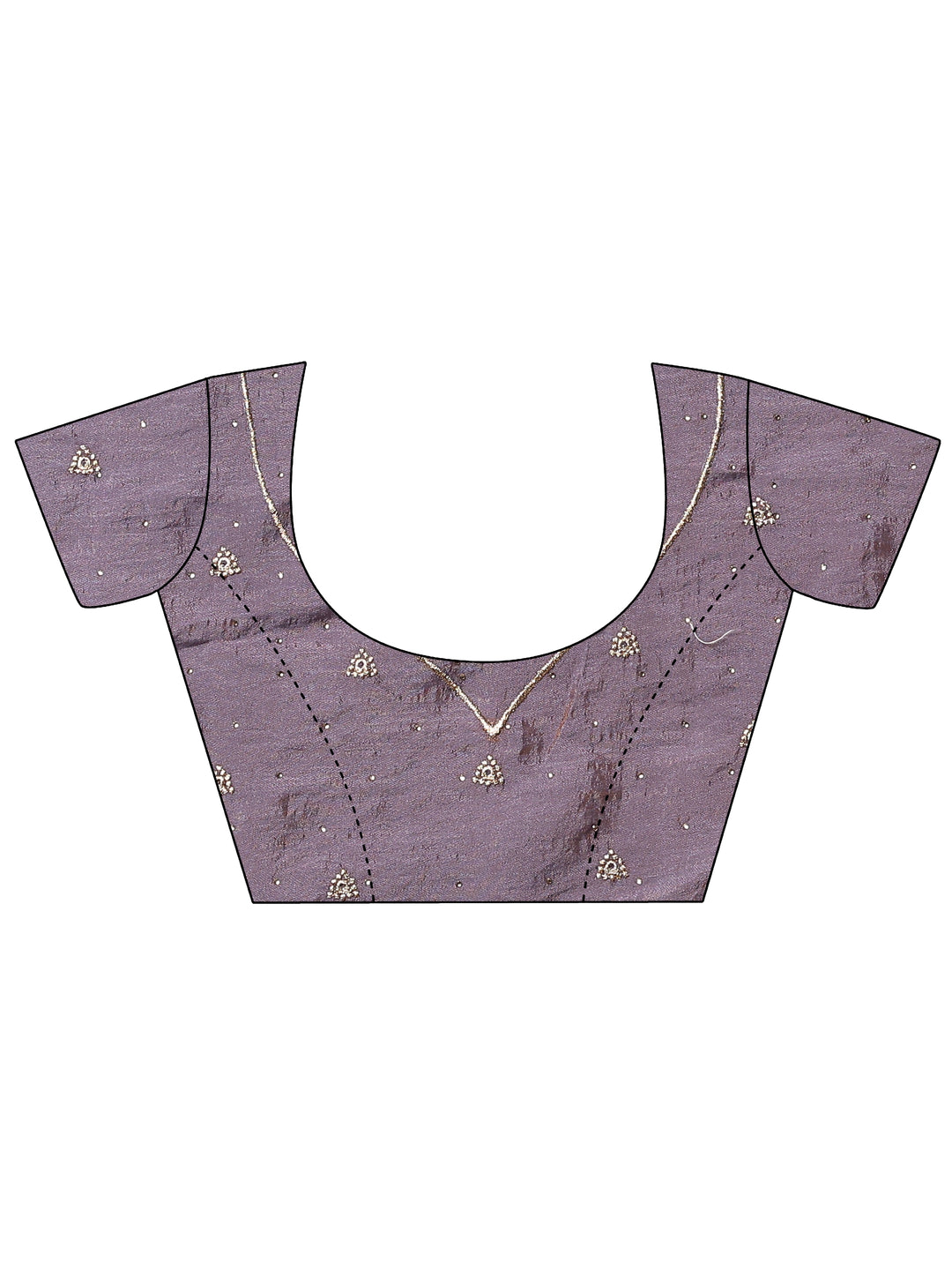  Lavender Embellished Silk Blend Saree With Unstitched Blouse Piece 