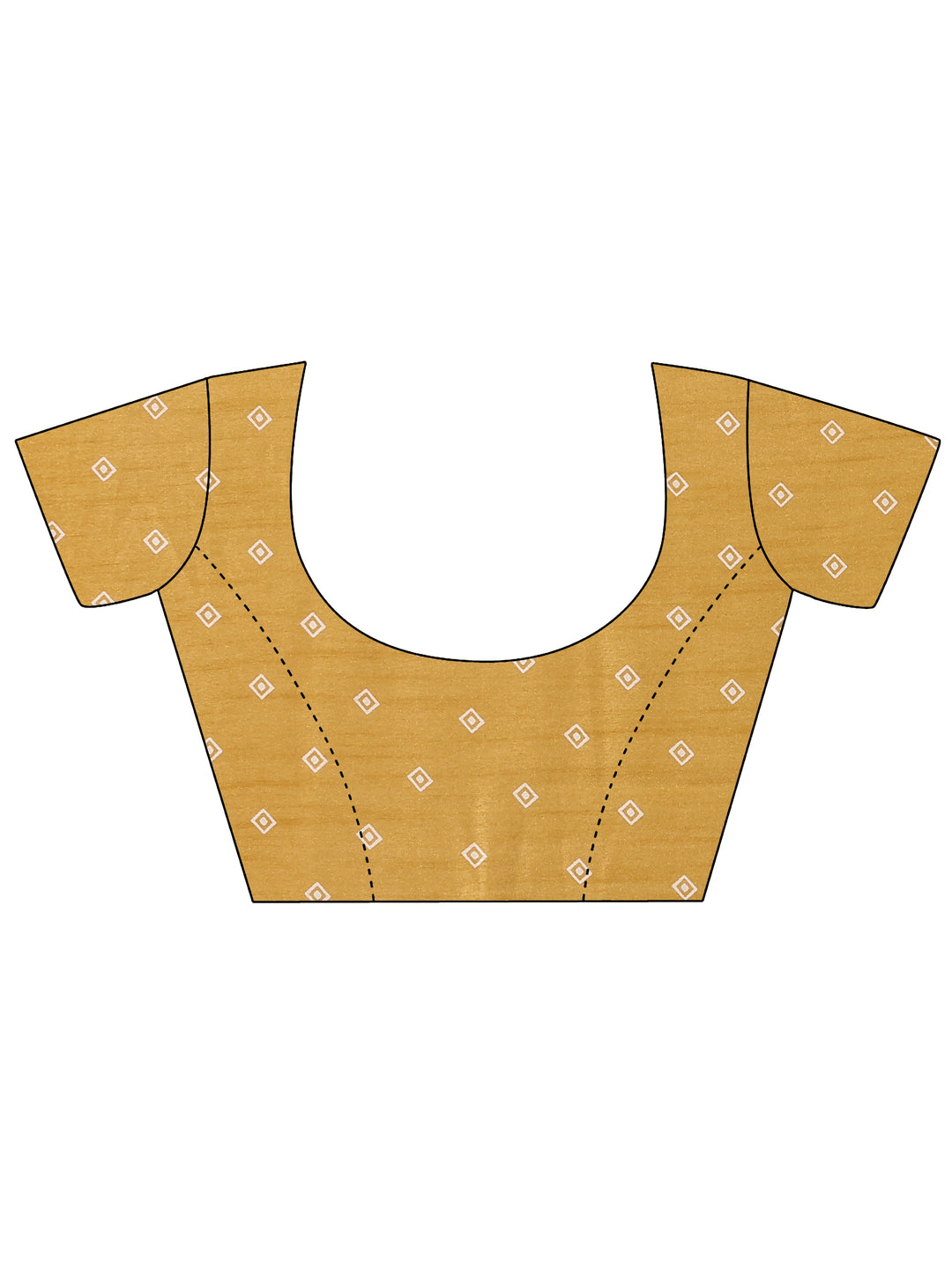  Mustard Printed Silk Blend Saree With Unstitched Blouse Picece 