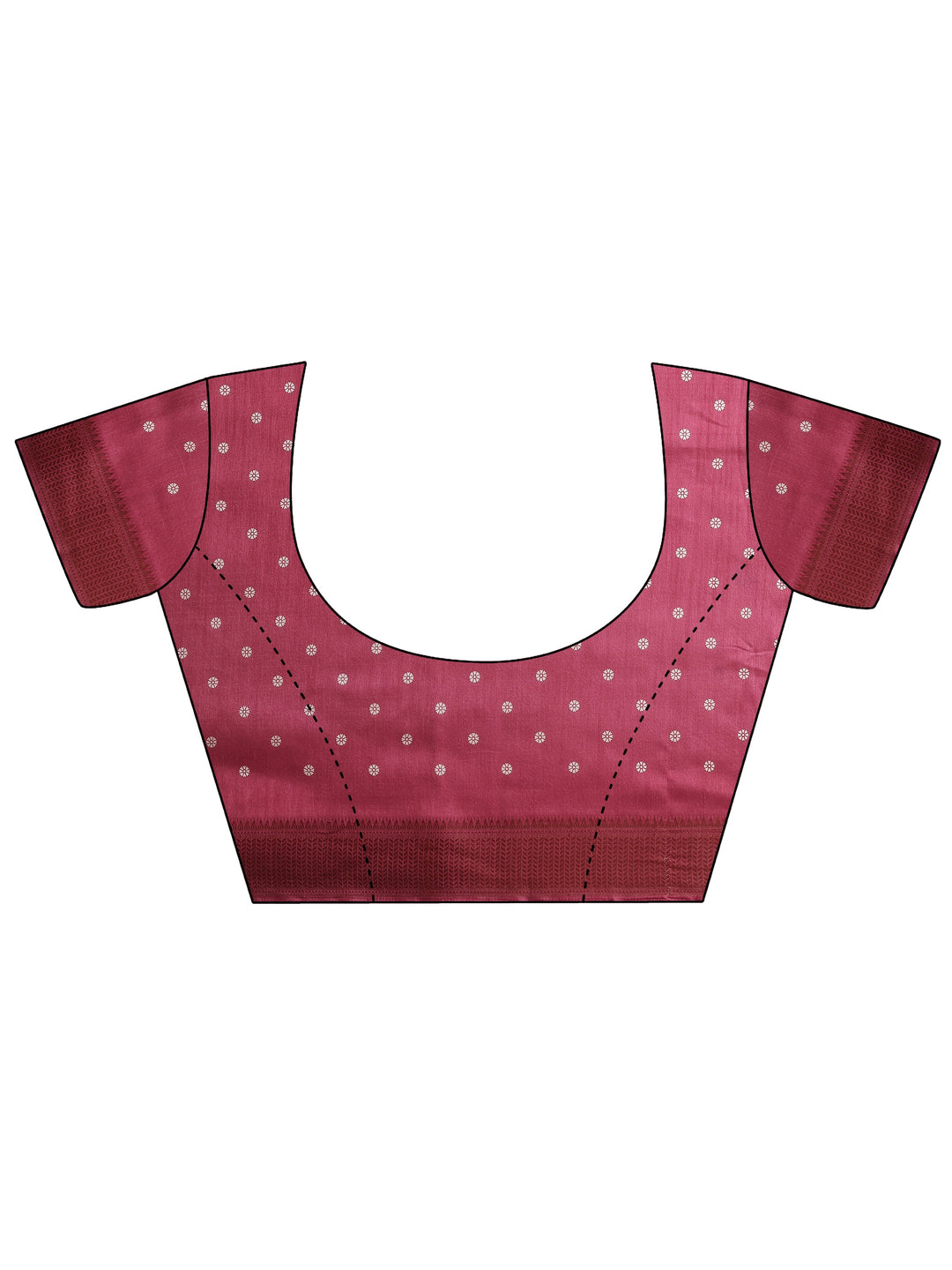  Pink Bandhani Printed Silk Blend Saree With Unstitched Blouse Piece 