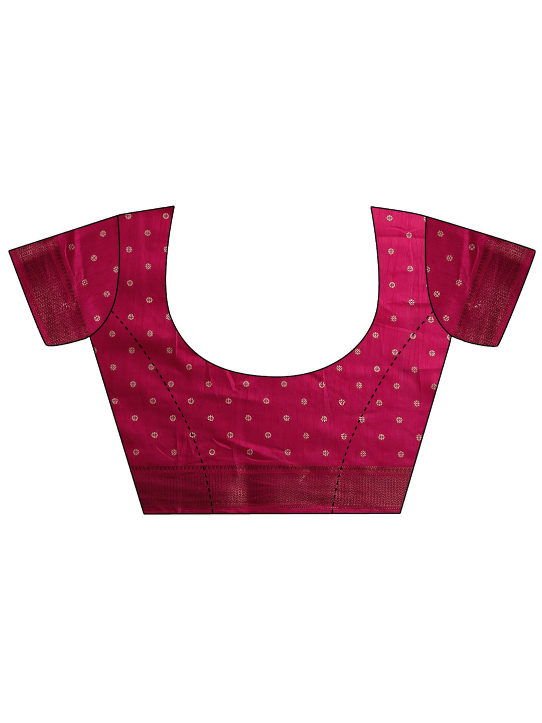  Pink Bandhani Printed Silk Blend Saree With Unstitched Blouse Piece 