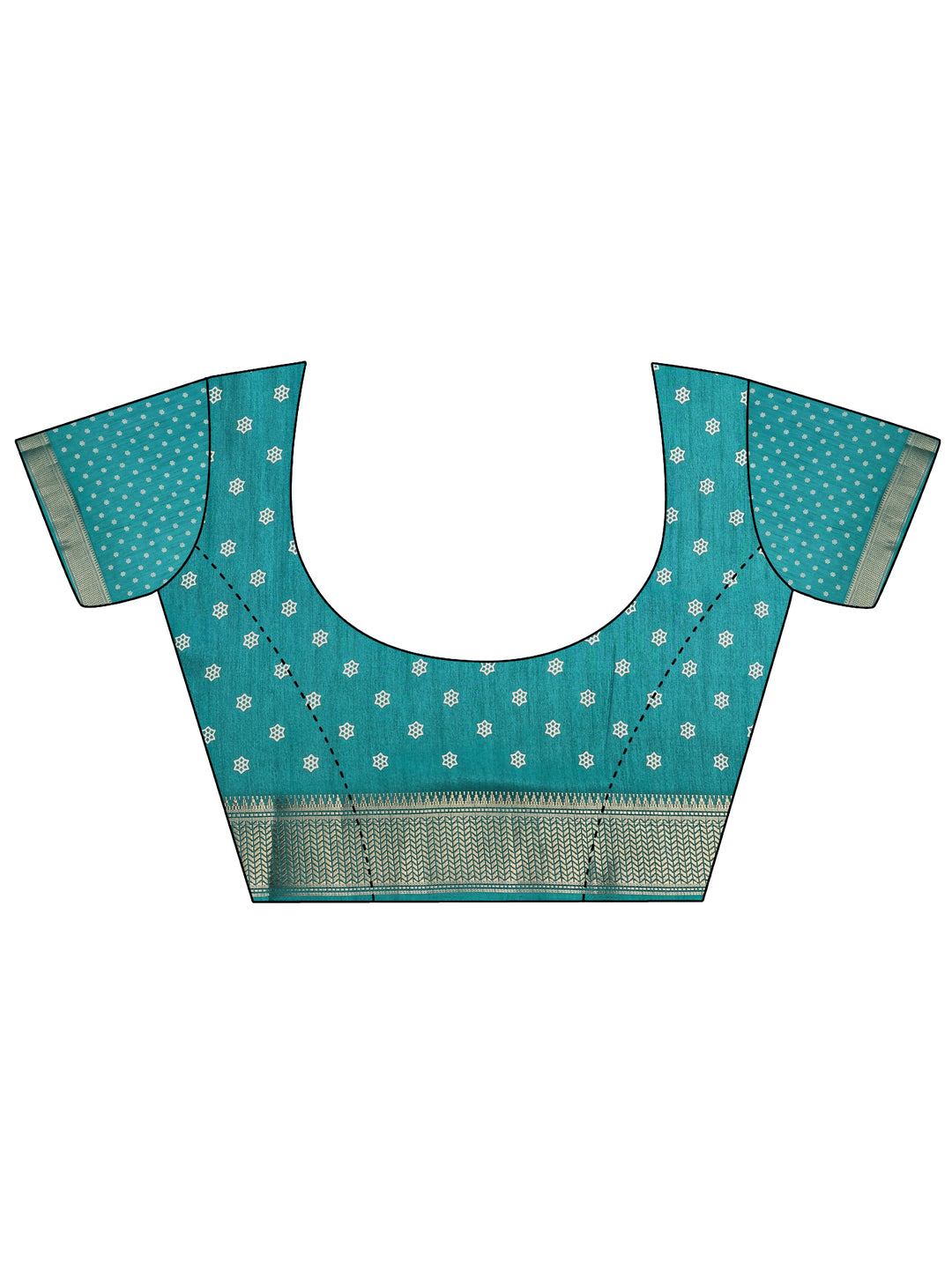  Green Bandhani Printed Silk Blend Saree With Unstitched Blouse Piece 