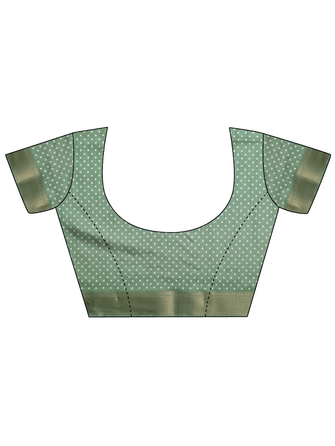  Green Leheriya Printed Silk Blend Saree With Unstitched Blouse Piece 