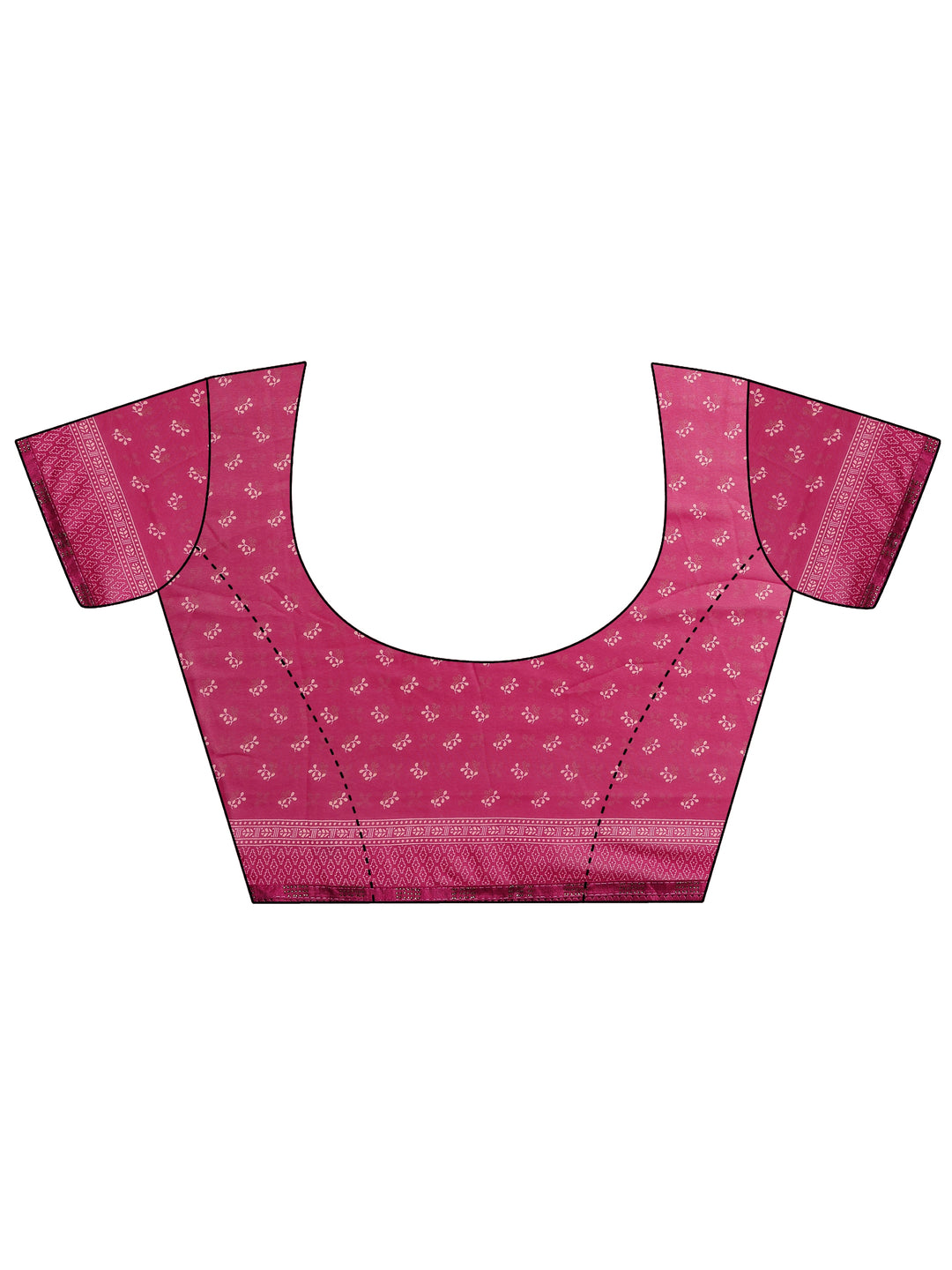  Red Printed Georgette Saree With Unstitched Blouse Piece 