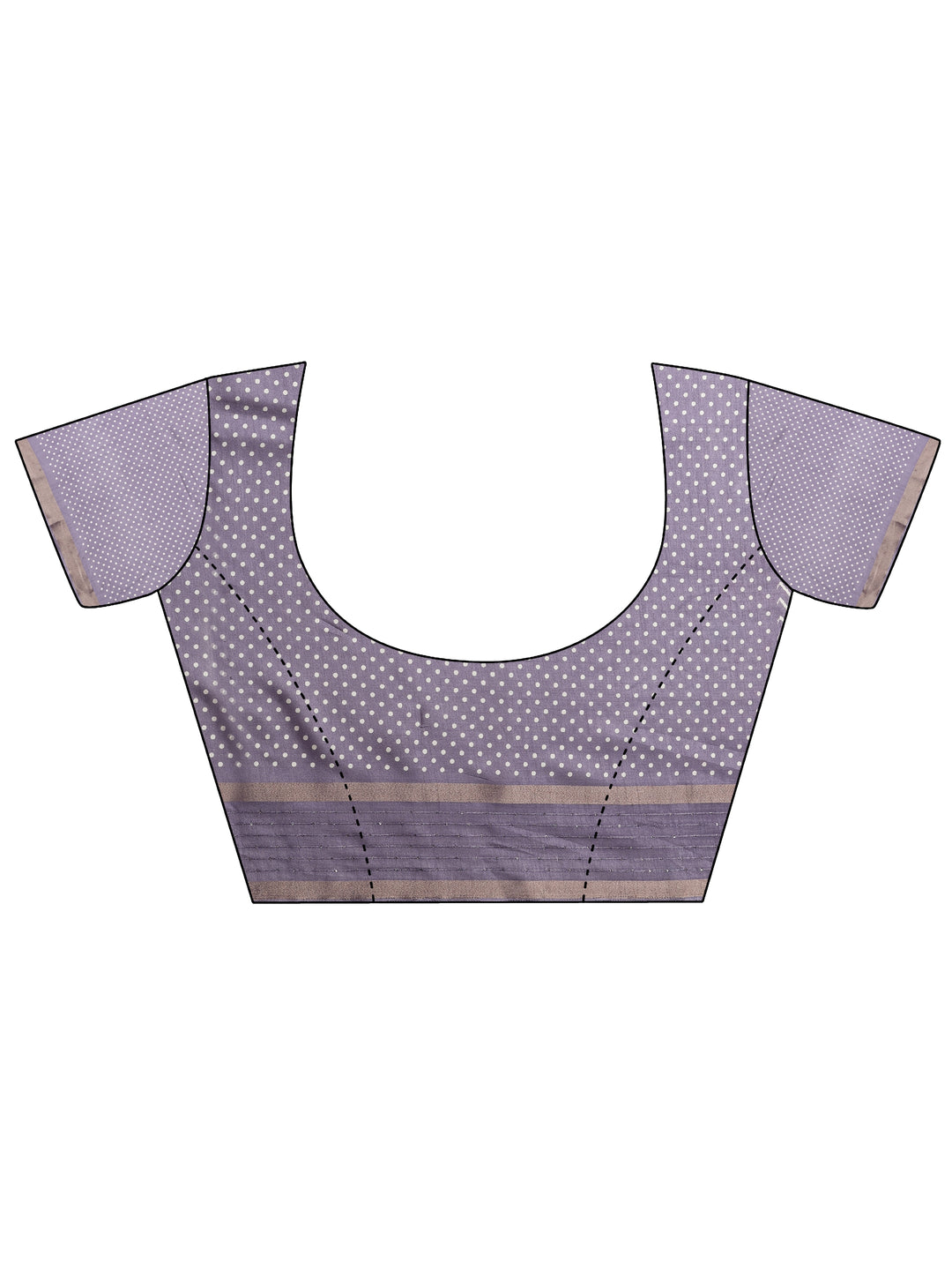  Purple Leheriya Printed Silk Blend Saree With Unstitched Blouse Piece 