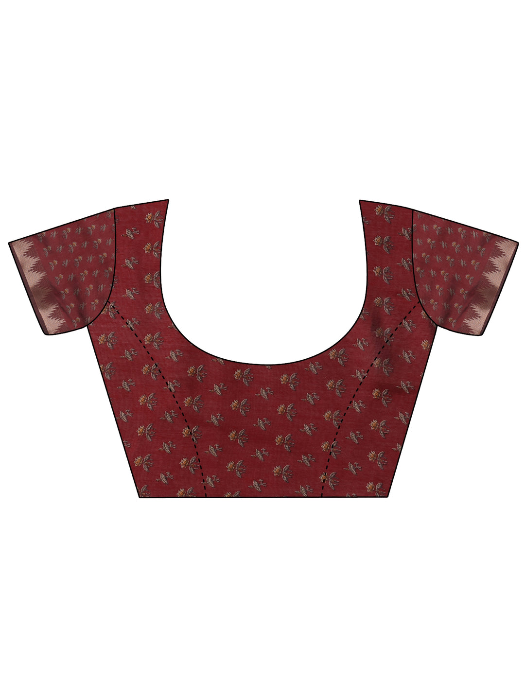  Black Printed Silk Blend Saree With Unstitched Blouse Piece 