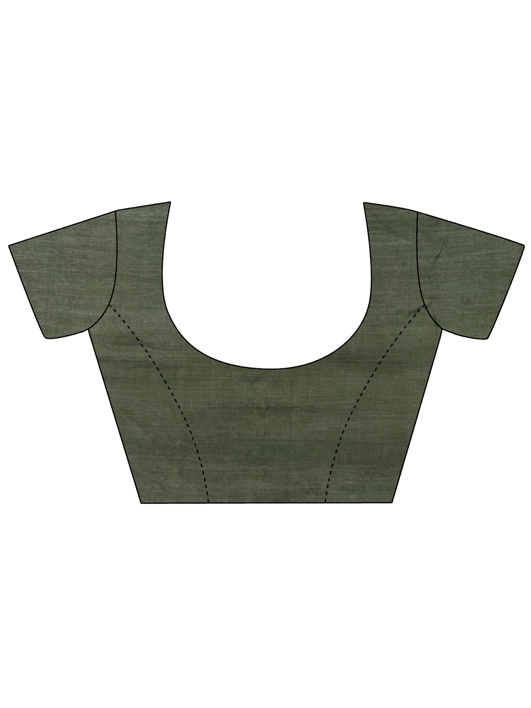  Green Ikkat Printed Silk Blend Saree With Unstitched Blouse Piece 