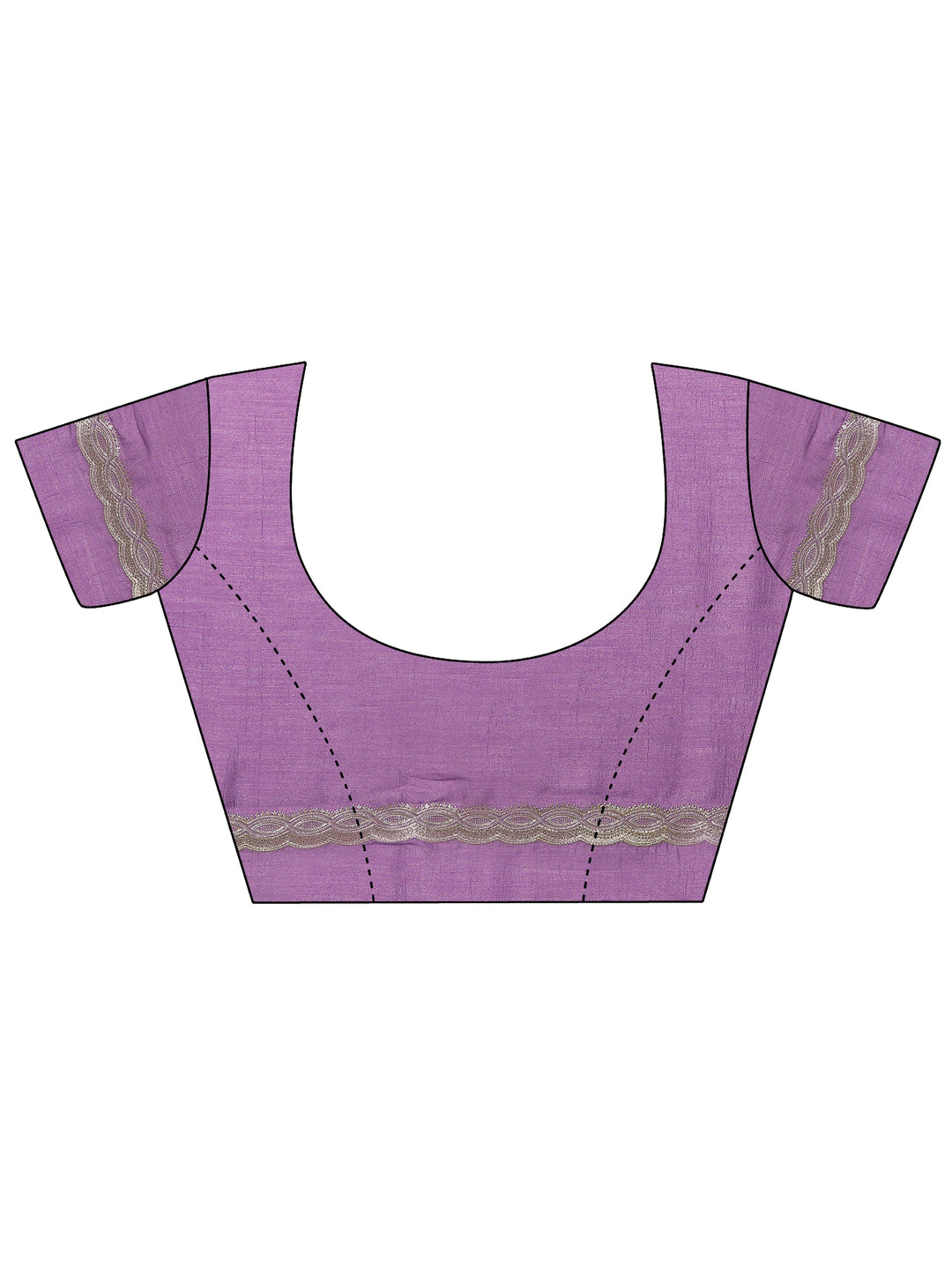  Purple Embroidered Silk Blend Saree With Unstitched Blouse Piece 