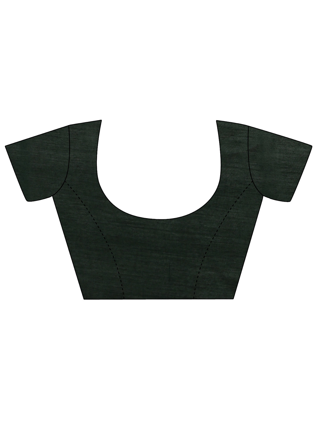  Green Printed Silk Blend Saree With Unstitched Blouse Piece 