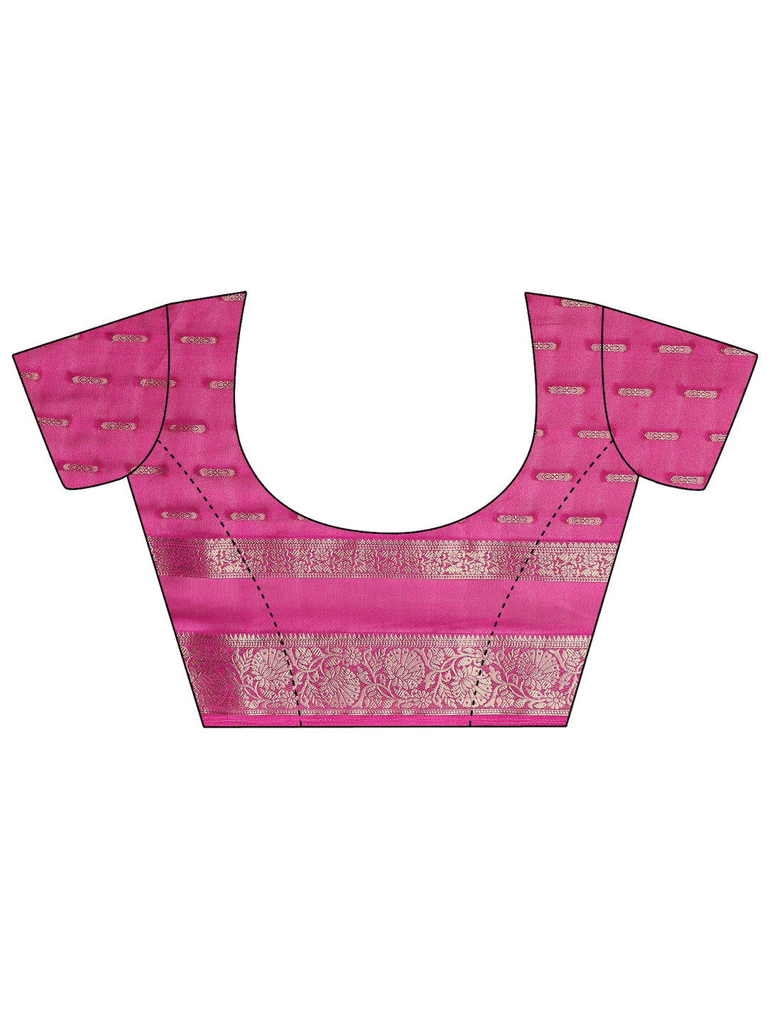  Pink Woven Design Silk Blend Saree With Unstitched Blouse Piece 