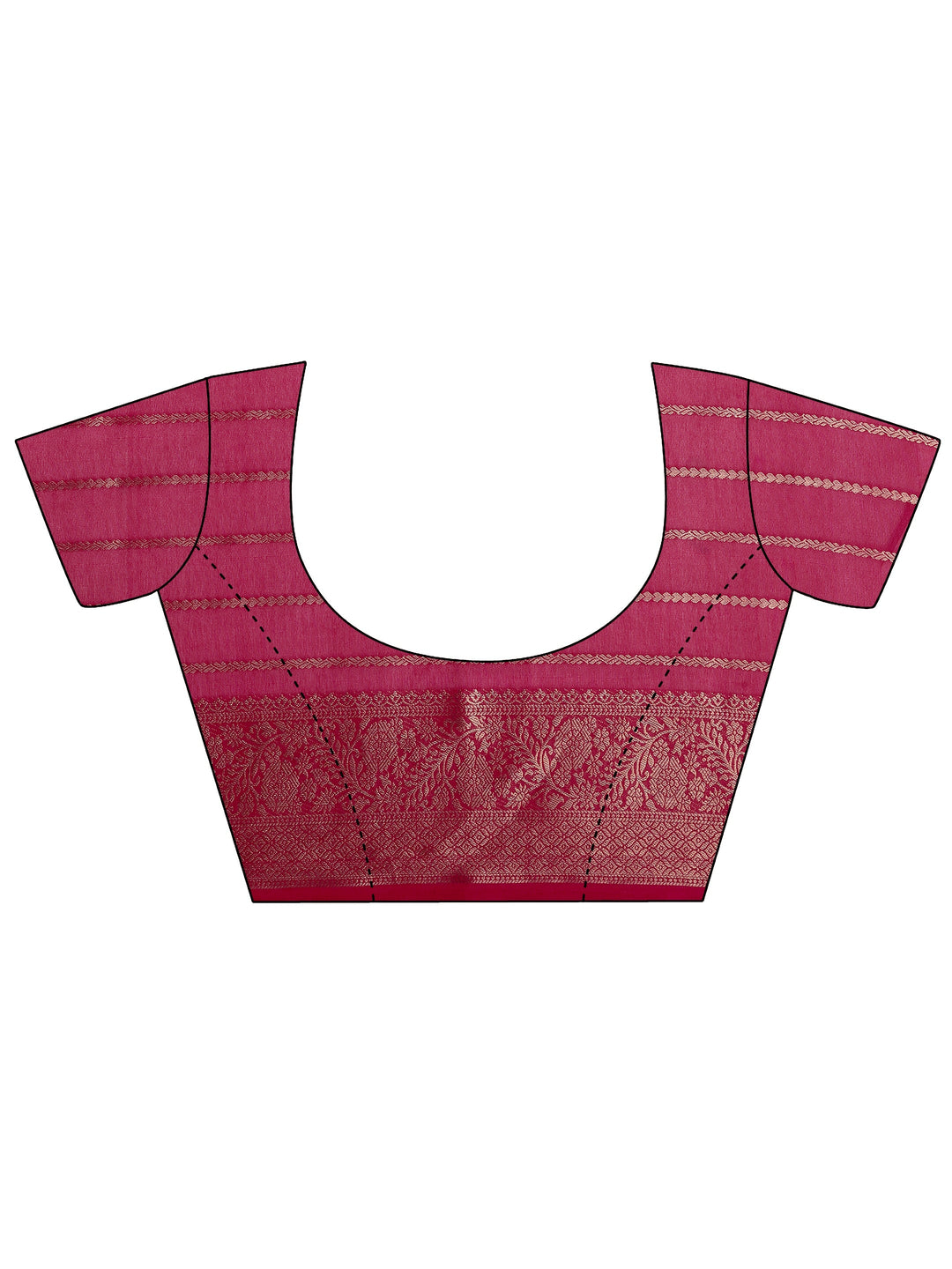  Purple Woven Design Silk Blend Saree With Unstitched Blouse Piece 