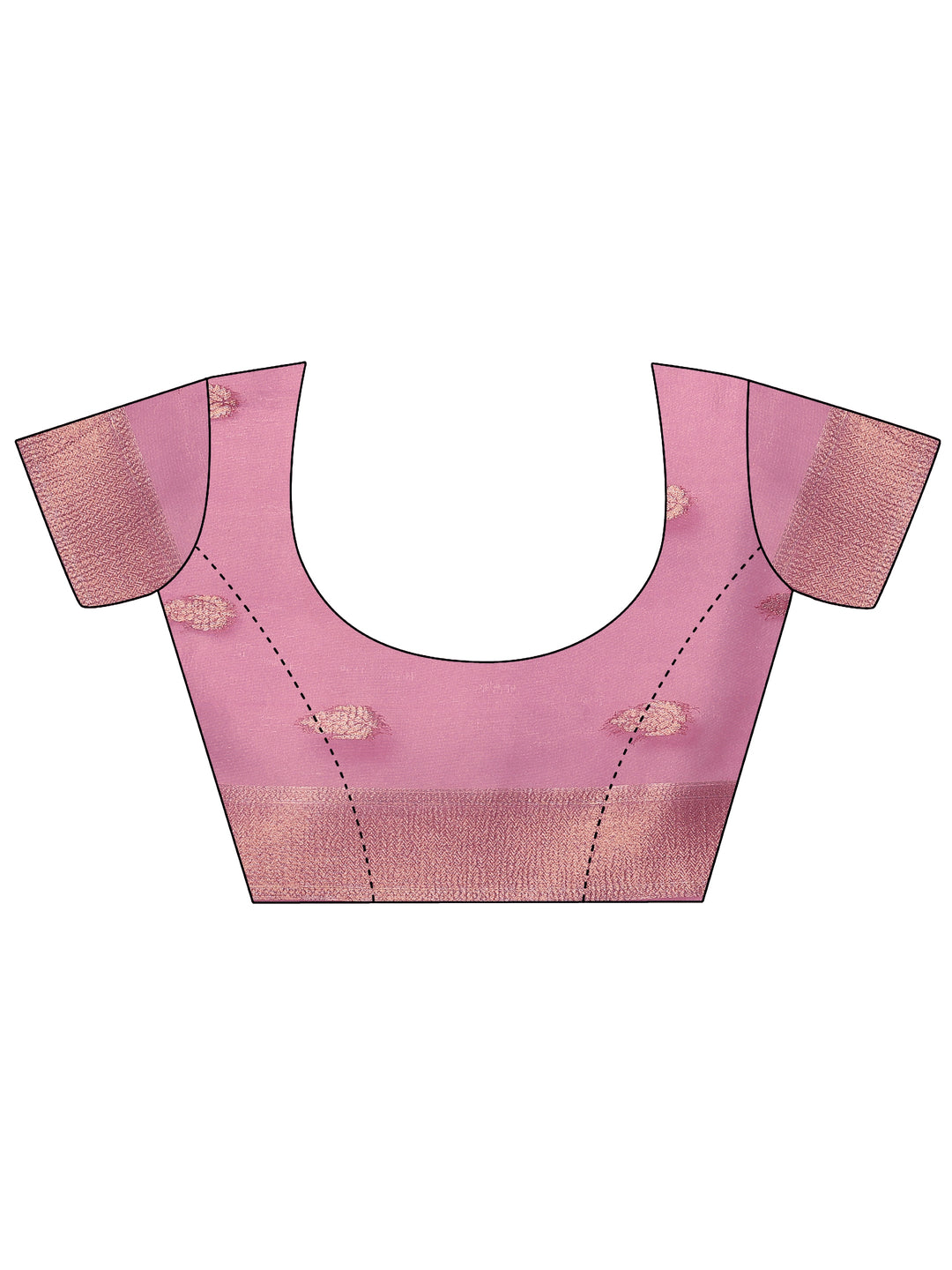  Multi Printed Organza Saree With Unstitched Blouse Piece 