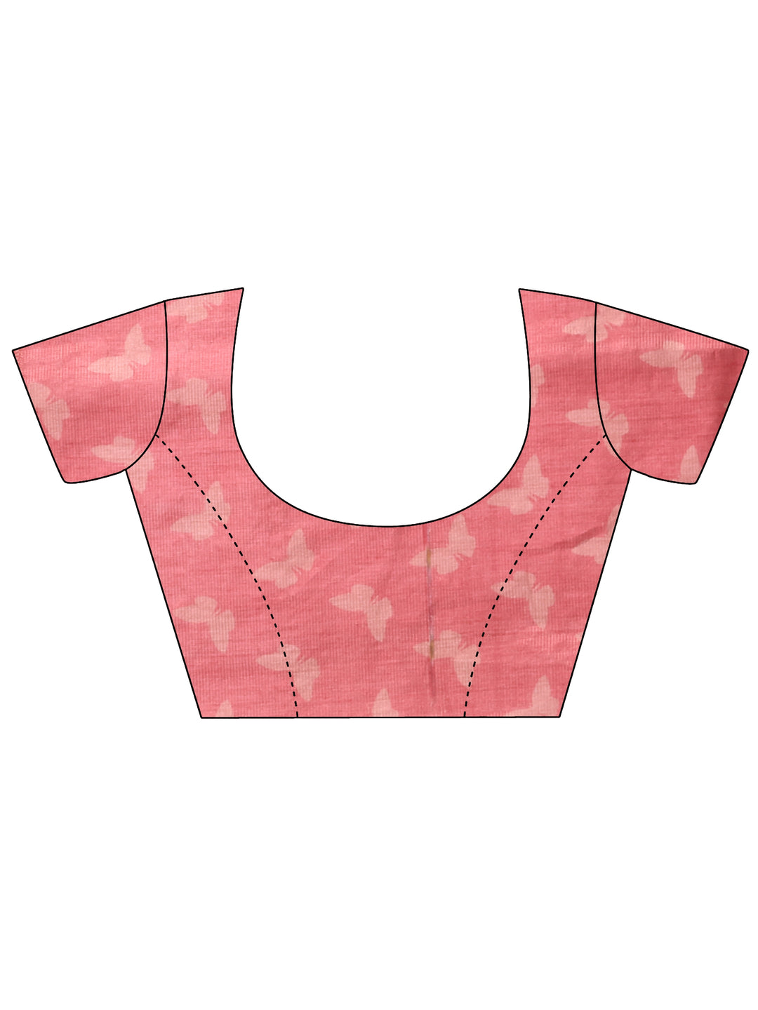  Beige Printed Silk Blend Saree With Unstitched Blouse Piece 