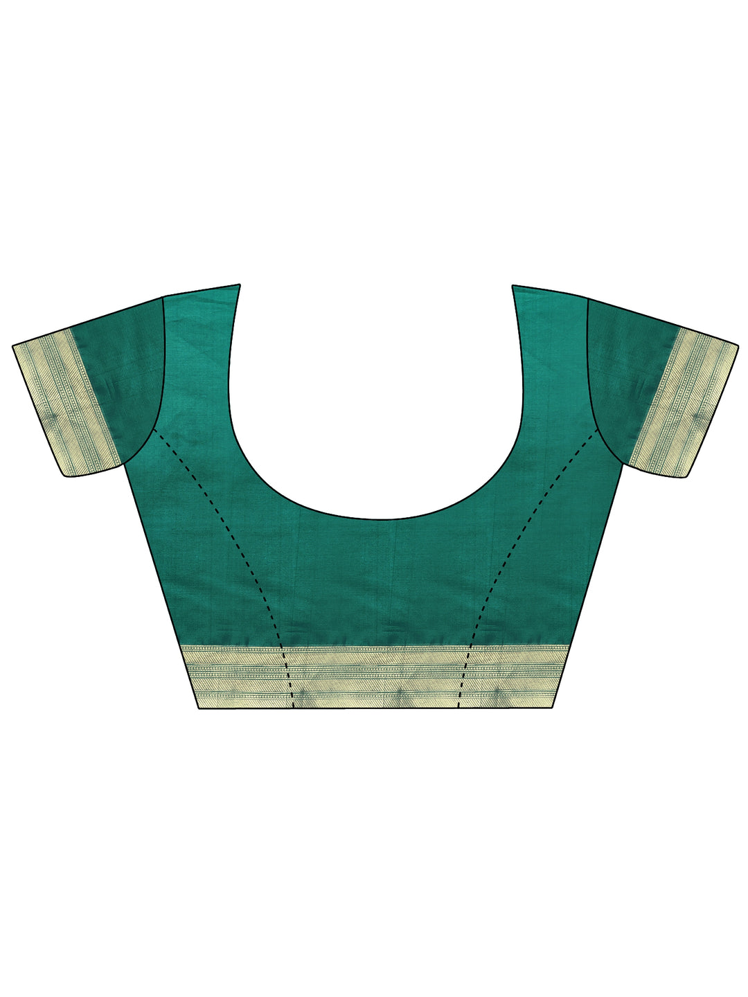  Green Woven Design Silk Blend Saree With Unstitched Blouse Piece 