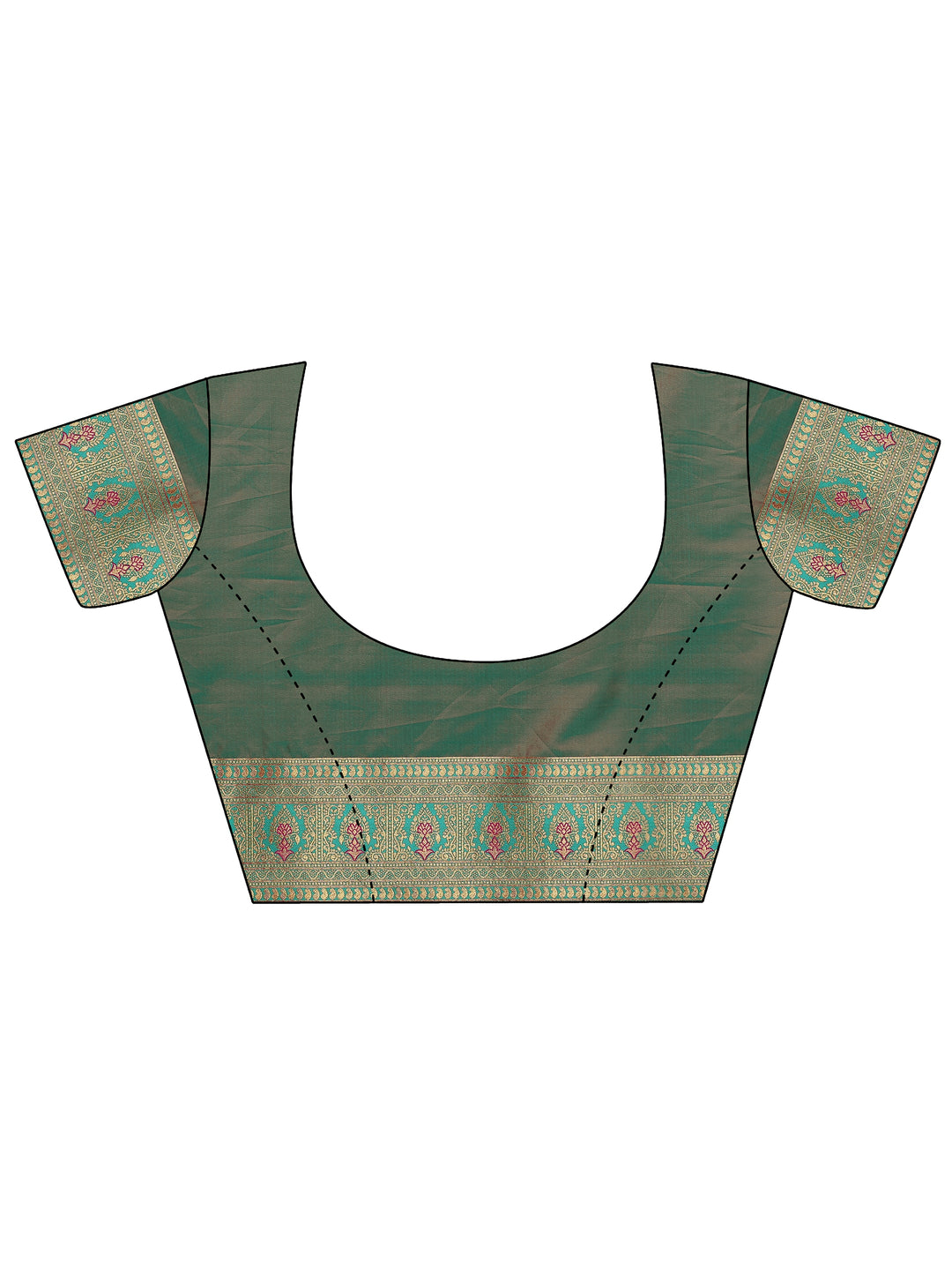  Pink Woven Design Silk Blend Saree With Unstitched Blouse Piece 