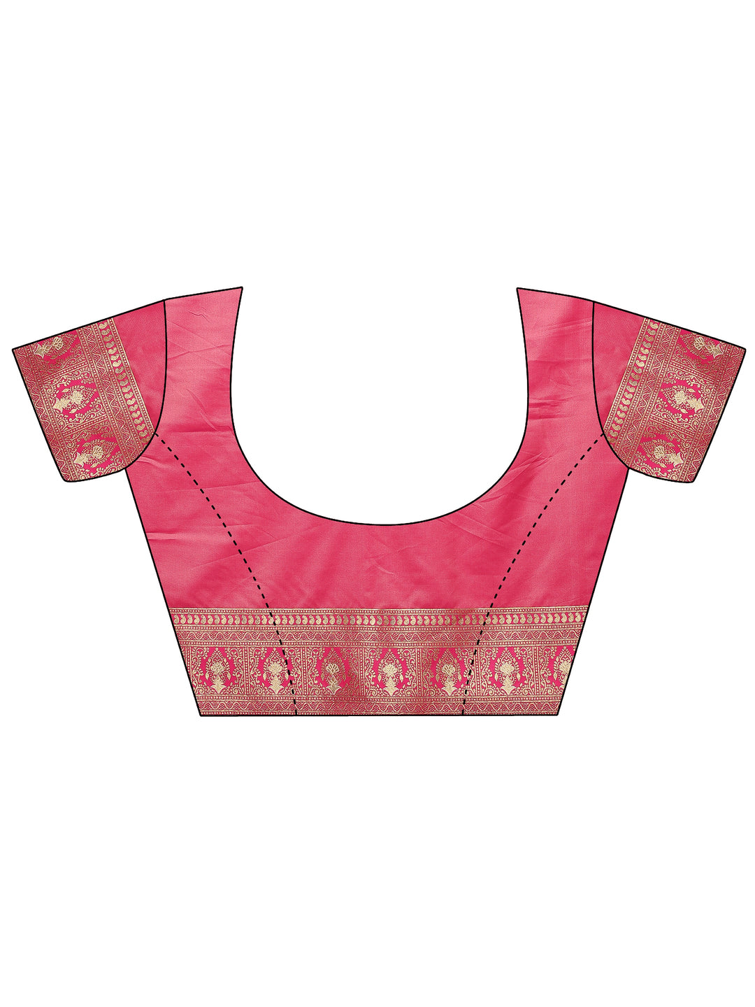  Cream Woven Design Silk Blend Saree With Unstitched Blouse Piece 