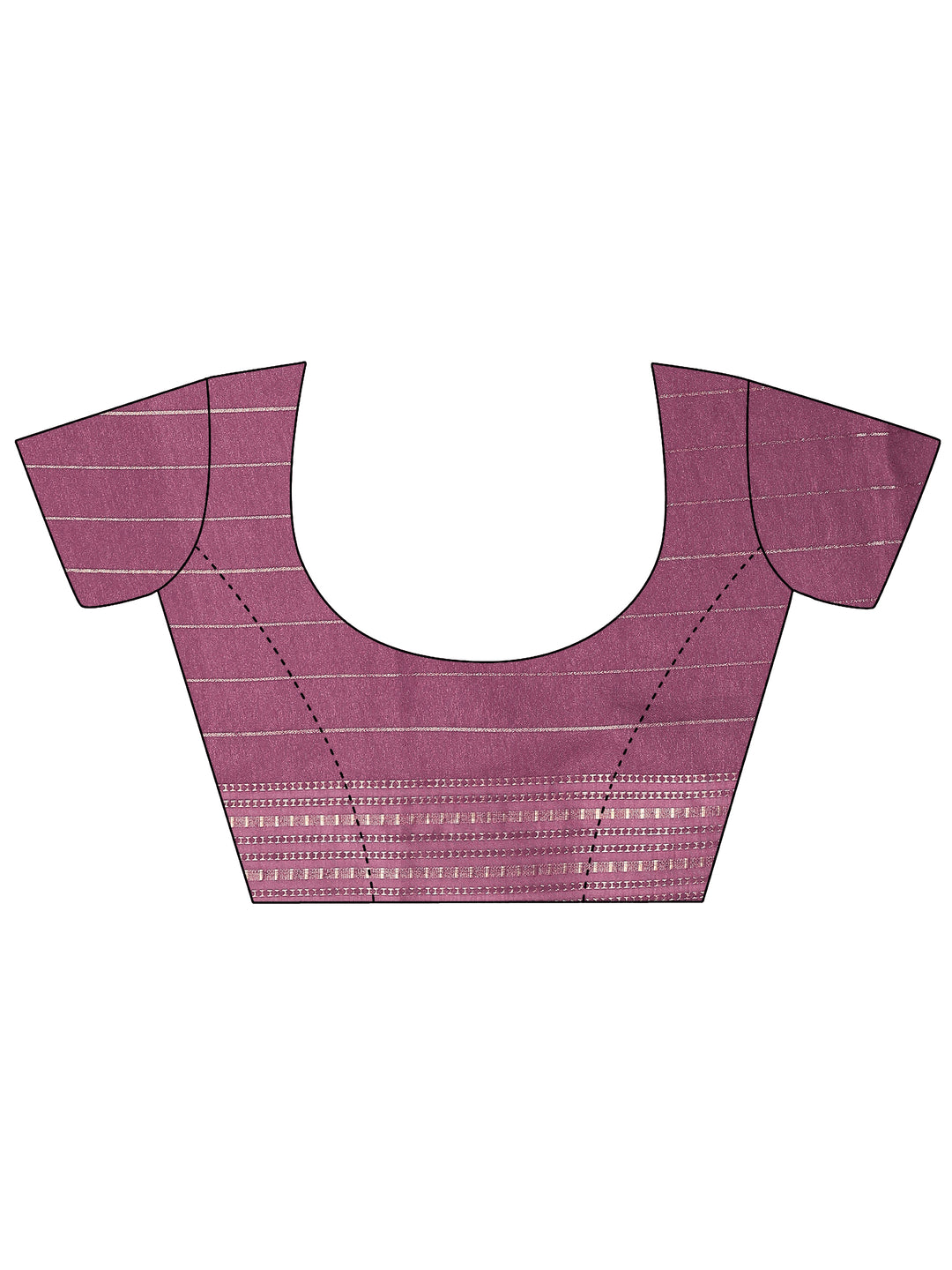  Burgundy Printed Silk Blend Saree With Unstitched Blouse Piece 