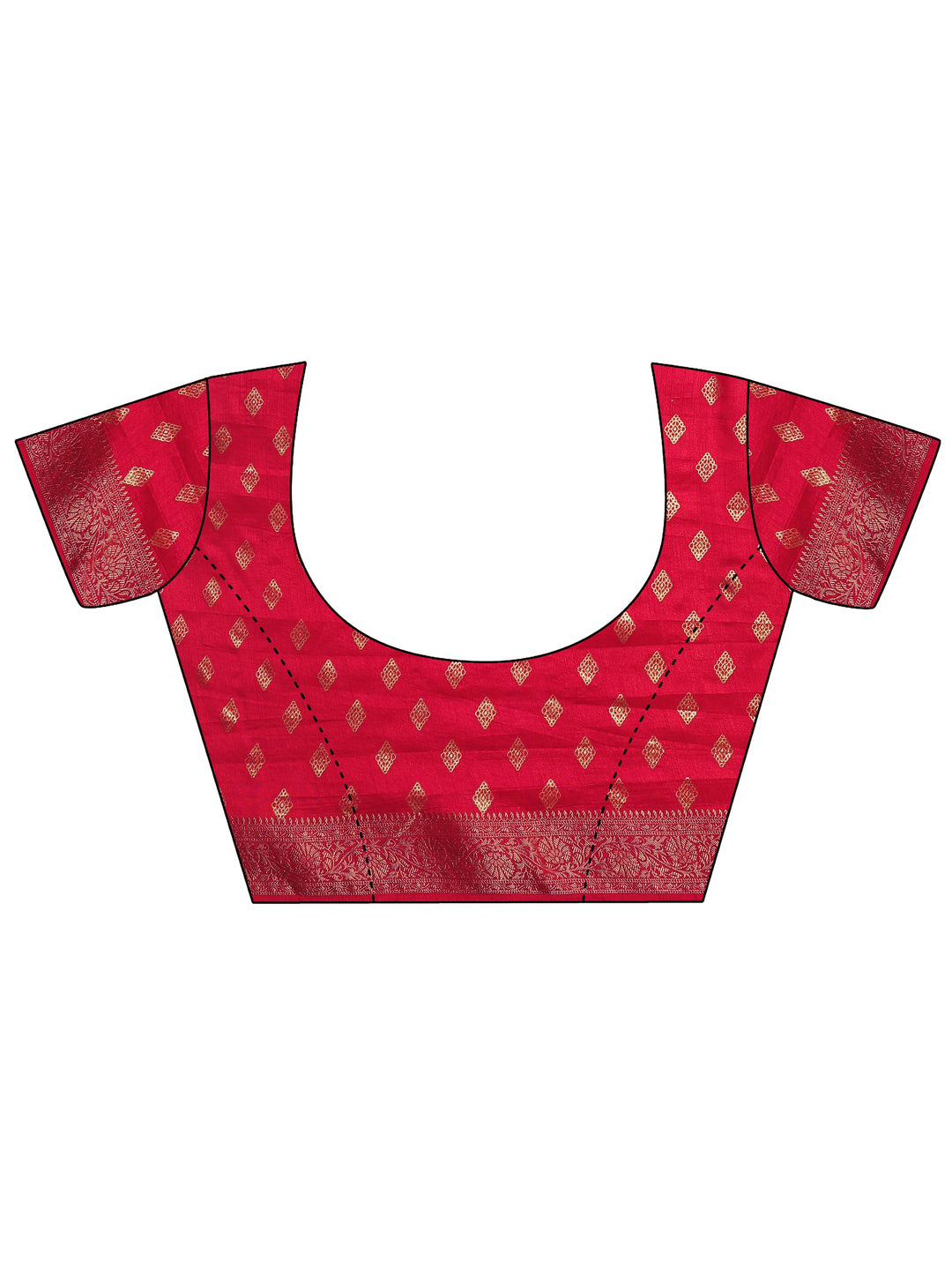  Black Printed Silk Blend Saree With Unstitched Blouse Piece 