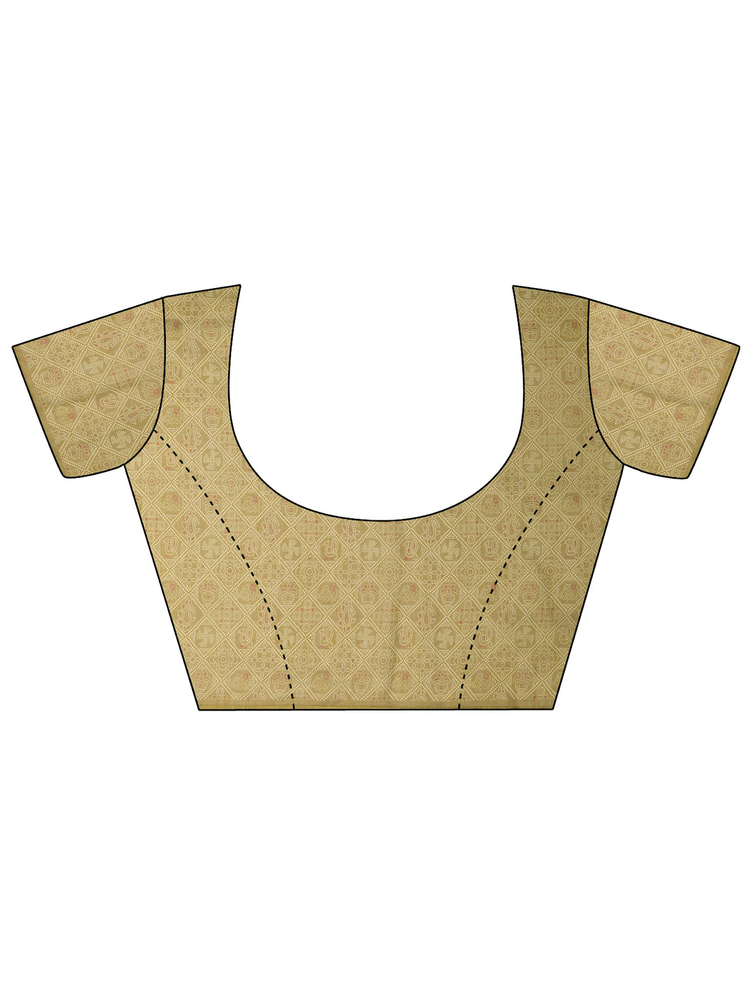  Green Bandhani Printed Silk Blend Saree With Unstitched Blouse Piece 