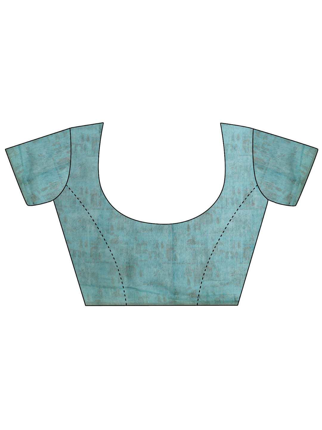  Blue Bandhani Printed Silk Blend Saree With Unstitched Blouse Piece 