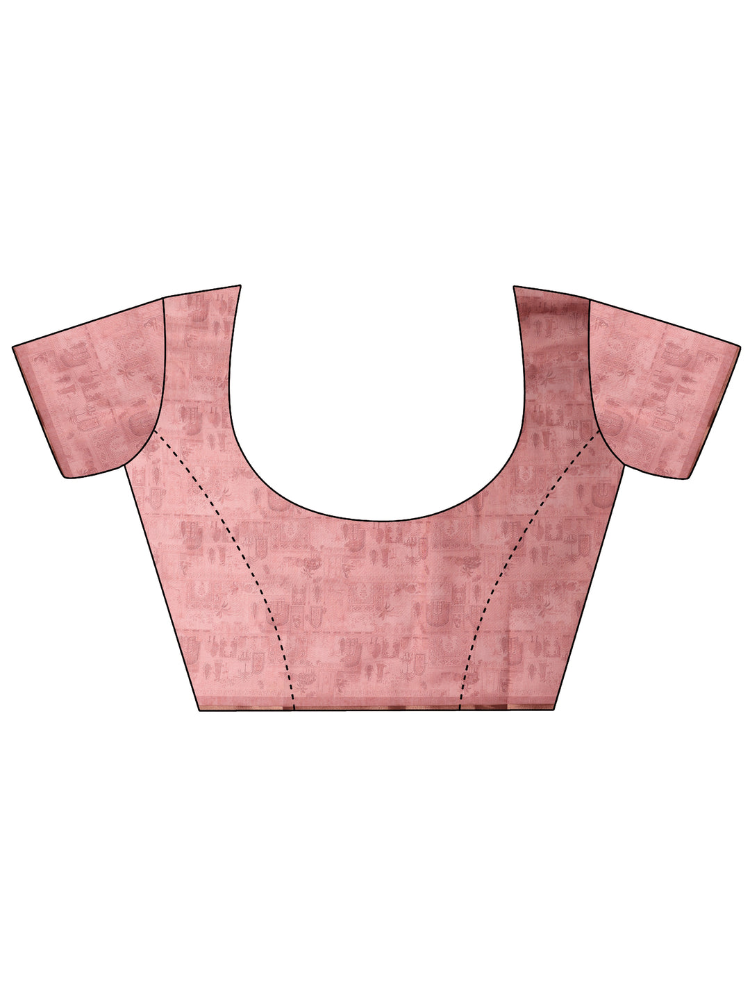  Brown Bandhani Printed Silk Blend Saree With Unstitched Blouse Piece 