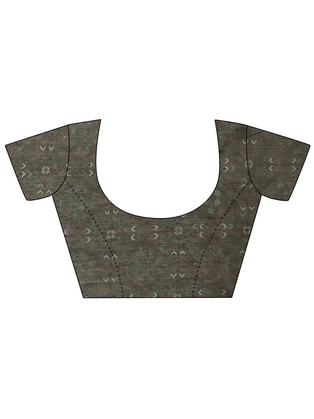  Multi Printed Silk Blend Saree With Unstitched Blouse Piece 