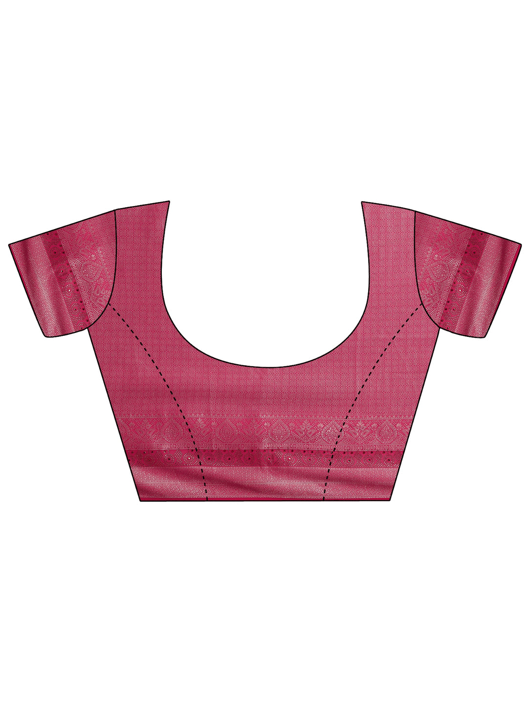  Pink Woven Design Pure Georgette Saree With Unstitched Blouse Piece 