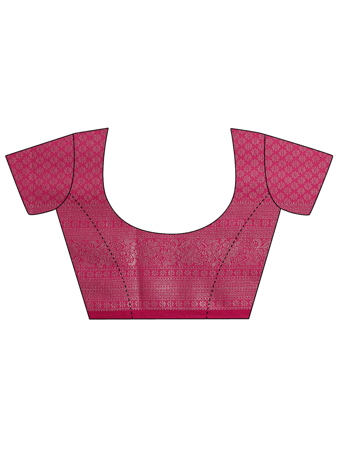  Pink Woven Design Pure Georgette Saree With Unstitched Blouse Piece 