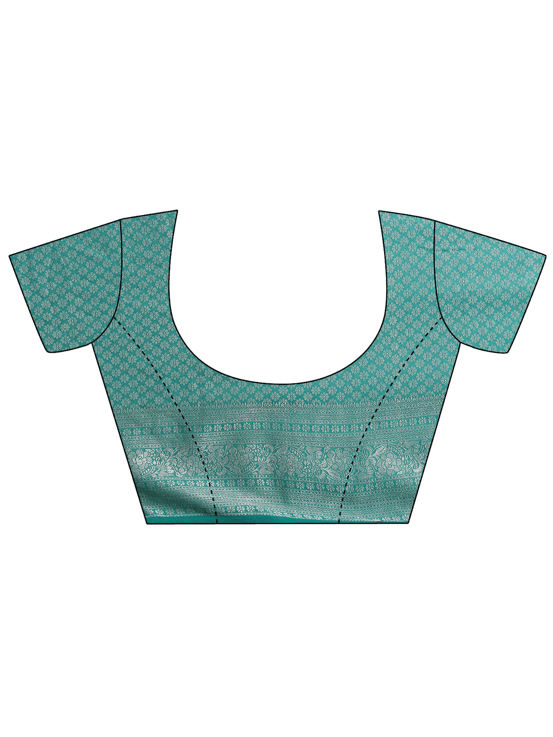  Green Woven Design Pure Georgette Saree With Unstitched Blouse Piece 