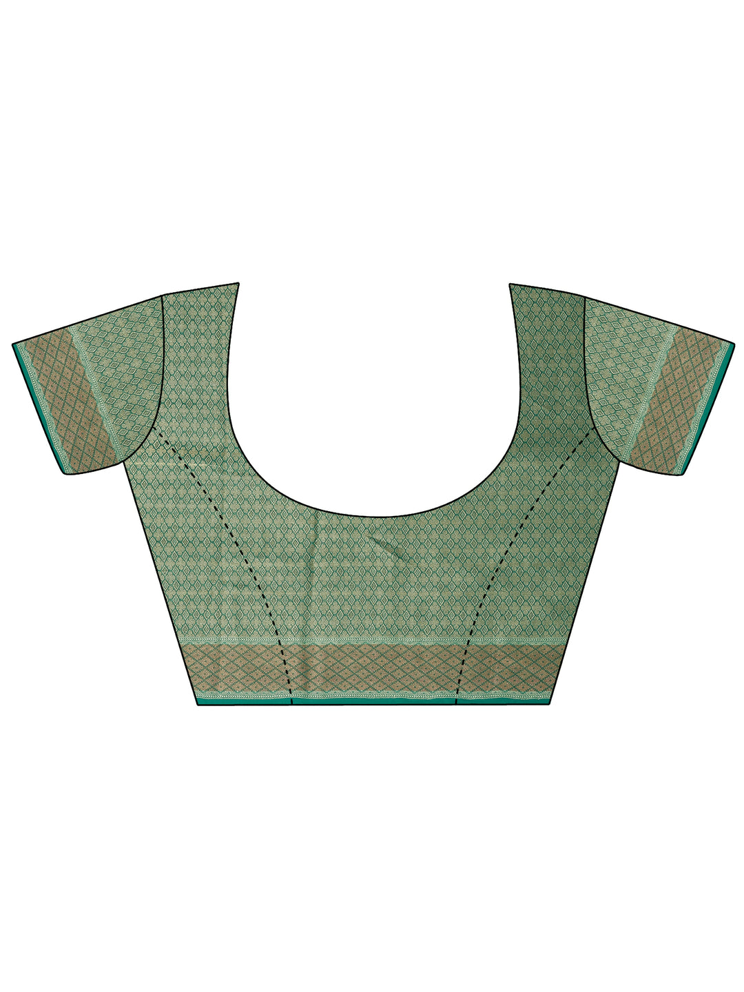  Green Woven Design Pure Georgette Saree With Unstitched Blouse Piece 