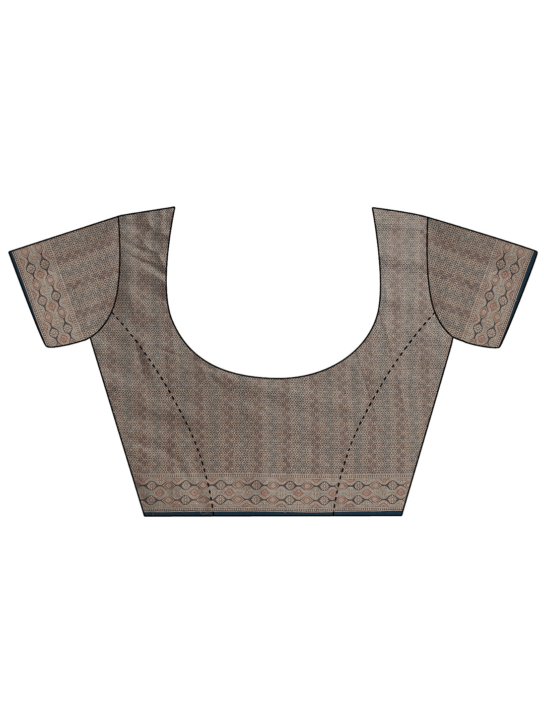  Navy Blue Woven Design Pure Georgette Saree With Unstitched Blouse Piece 